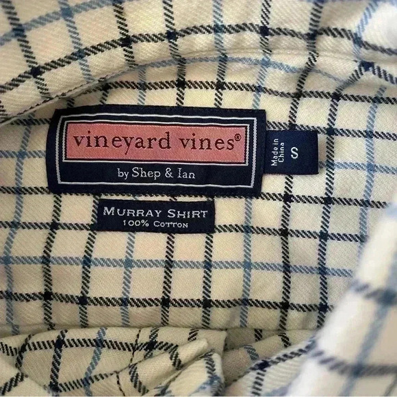Vineyard Vines Mens Whale Shirt Long Sleeve Flannel 100% Cotton Murray Shirt S - Picture 3 of 10